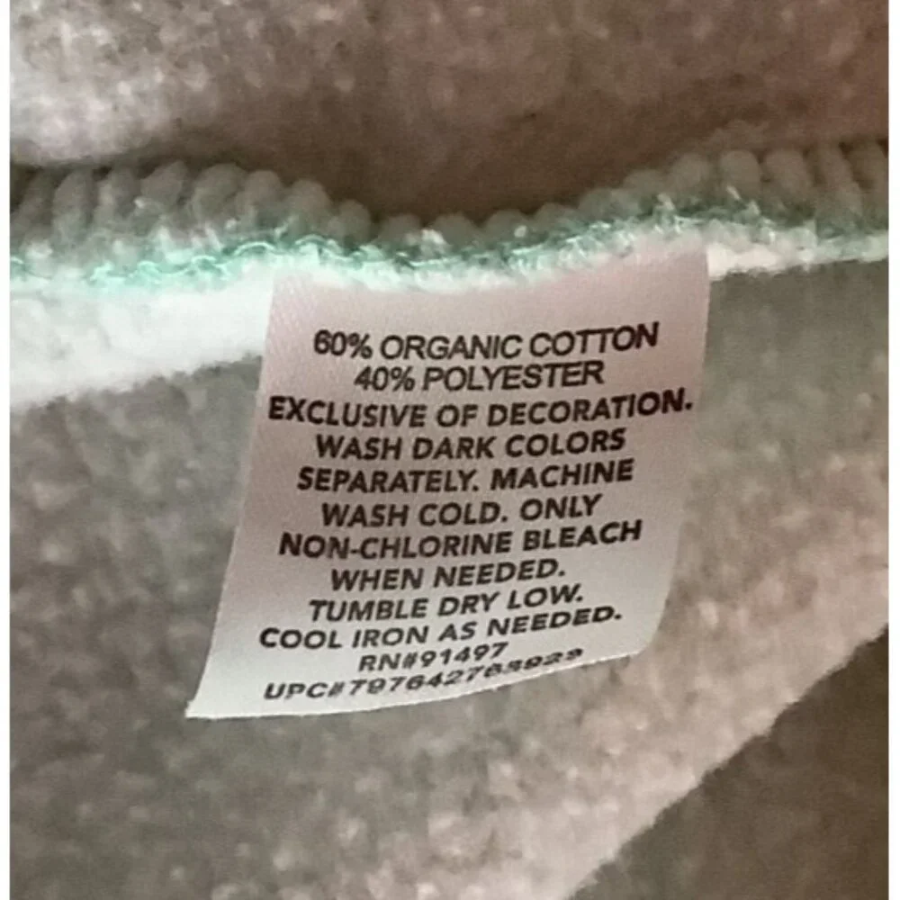 State Of Mine VIRGINIA Womans XL Quarter Button Pullover Mint Green Sweatshirt - Picture 8 of 9